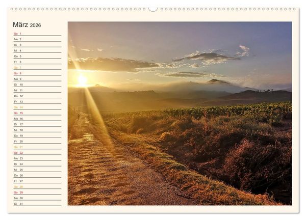 Produktbild: Buen Camino - Pilgerreise auf dem Jakobsweg - Camino Franc&eacute;s (hochwertiger Premium Wandkalender 2026 DIN A2 quer), Kunstdruck in Hochglanz