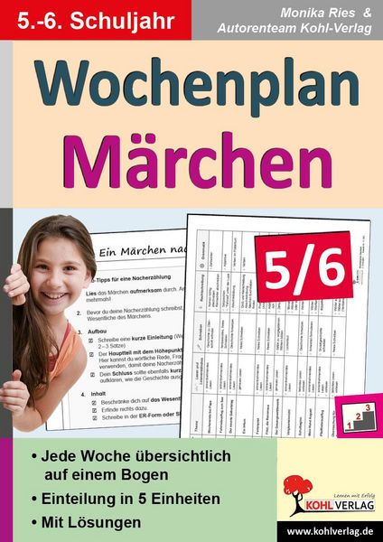 Produktbild: Wochenplan M&auml;rchen / Klasse 5-6