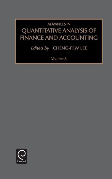 Produktbild: Advances in Quantitative Analysis of Finance and Accounting