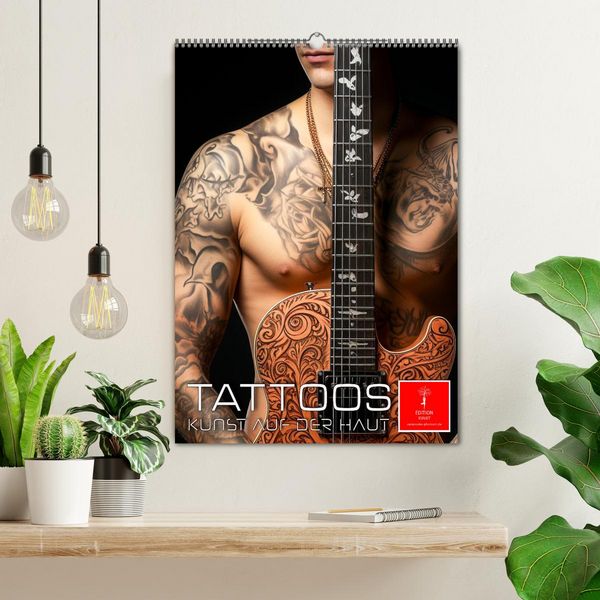 Produktbild: Tattoos Kunst auf der Haut (Wandkalender 2026 DIN A2 hoch), CALVENDO Monatskalender