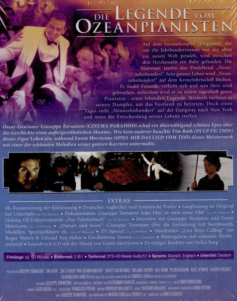 Produktbild: Die Legende vom Ozeanpianisten - Special Edition (4K Ultra HD) (+ Blu-ray) (+ 1 Blu-ray-Langfassung) (+ Bonus-Blu-ray) (+ CD)