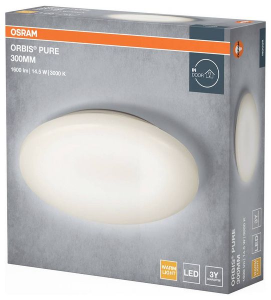 Produktbild: OSRAM HOMELIGHTING Orbis Pure 300mm 14.5W 4099854450020 LED-Wandleuchte 14.50W Wei&szlig;
