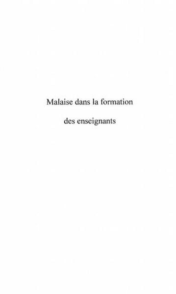 Produktbild: Malaise Dans La Formation des Enseignants