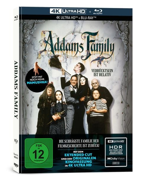 Produktbild: Addams Family 4K,1 UHD Blu-ray + 1 Blu-ray (Limited Collector's Edition im Mediabook)