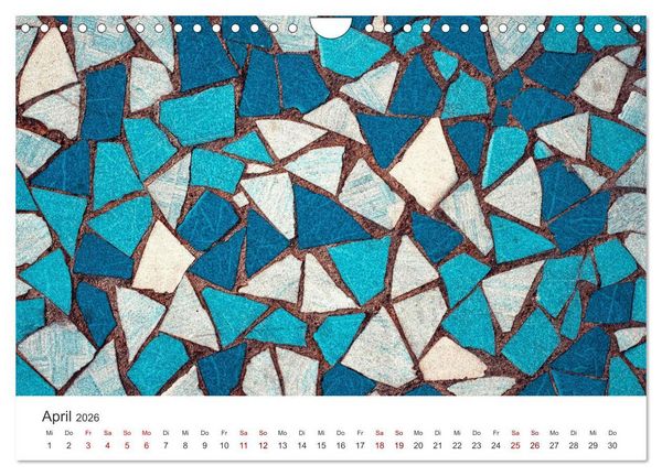 Produktbild: Kunstvolle Mosaike (Wandkalender 2026 DIN A4 quer), CALVENDO Monatskalender