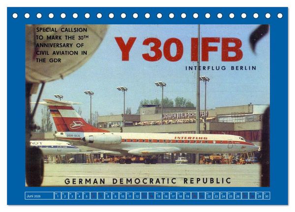 Produktbild: &Uuml;ber den Wolken - Flugzeuge des 20. Jahrhunderts auf Amateurfunkkarten (Tischkalender 2026 DIN A5 quer), CALVENDO Monatskalender