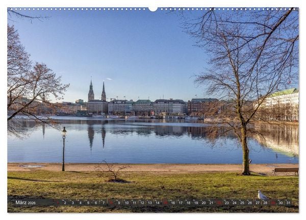Produktbild: Hamburg - Die Weltstadt an der Waterkant (hochwertiger Premium Wandkalender 2026 DIN A2 quer), Kunstdruck in Hochglanz