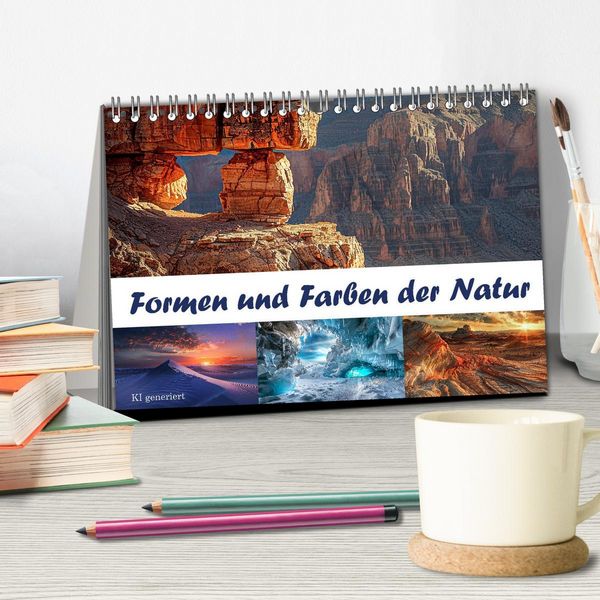 Produktbild: Formen und Farben der Natur (Tischkalender 2026 DIN A5 quer), CALVENDO Monatskalender
