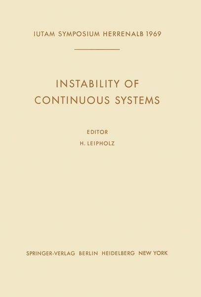 Produktbild: Instability of Continuous Systems
