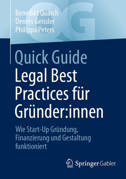 Produktbild: Quick Guide Legal Best Practices für Gründer:innen