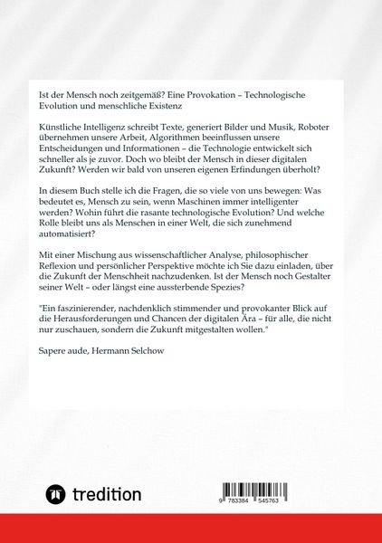 Produktbild: Ist der Mensch noch zeitgem&auml;&szlig;? Eine Provokation