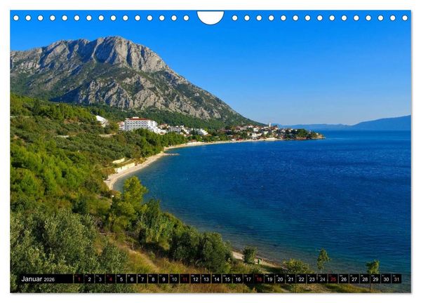 Produktbild: Makarska Riviera - Malerische Urlaubsorte in Dalmatien (Wandkalender 2026 DIN A4 quer), CALVENDO Monatskalender