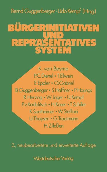 Produktbild: B&uuml;rgerinitiativen und repr&auml;sentatives System