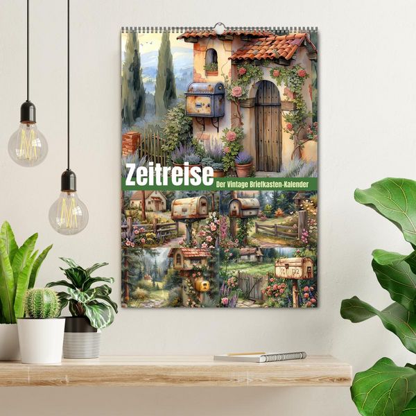 Produktbild: Zeitreise - Der vintage Briekasten Kalender (Wandkalender 2026 DIN A2 hoch), CALVENDO Monatskalender