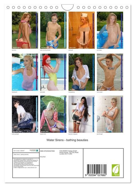 Produktbild: Water Sirens - bathing beauties (Wall Calendar 2027 DIN A4 portrait), CALVENDO 12 Month Wall Calendar