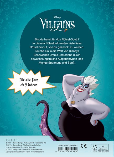 Produktbild: Disney Villains - Fiese R&auml;tsel mit Ursula
