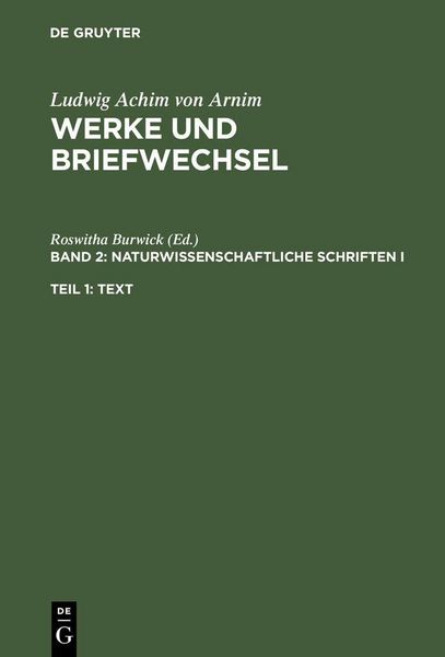 Produktbild: Naturwissenschaftliche Schriften I