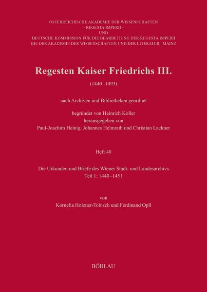 Produktbild: Regesten Kaiser Friedrichs III. (1440&ndash;1493)