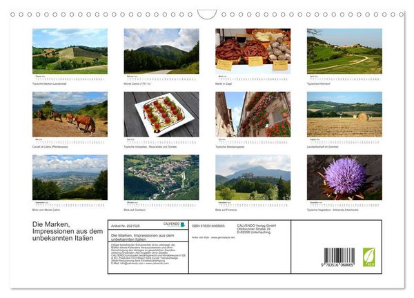 Produktbild: Die Marken, Impressionen aus dem unbekannten Italien (Wandkalender 2026 DIN A3 quer), CALVENDO Monatskalender