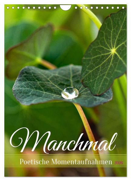 Manchmal - Poetische Momentaufnahmen (Wandkalender 2026 DIN A4 hoch), CALVENDO Monatskalender