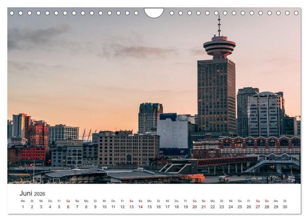 Produktbild: Vancouver - Eine wundersch&ouml;ne Stadt an der Westk&uuml;ste Kanadas. (Wandkalender 2026 DIN A4 quer), CALVENDO Monatskalender