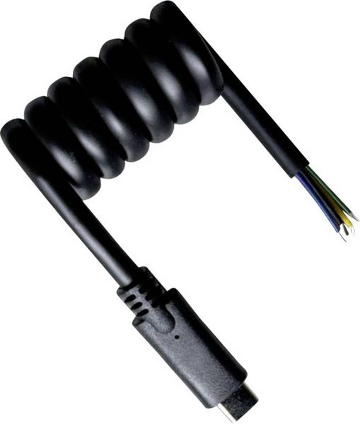 Produktbild: BKL Electronic USB-C&reg; Kabel offene Kabelenden, USB-C&reg; Stecker 50cm Schwarz 10080174