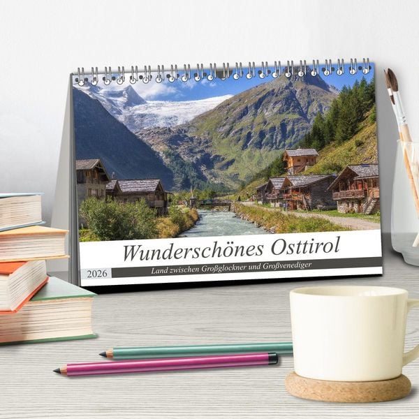 Produktbild: Wundersch&ouml;nes Osttirol (Tischkalender 2026 DIN A5 quer), CALVENDO Monatskalender