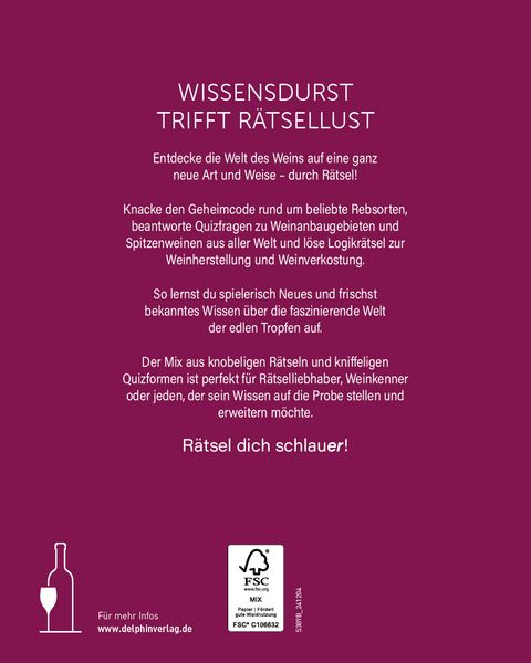 Produktbild: Wein I Wissen in R&auml;tseln