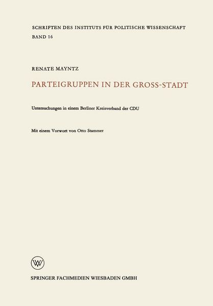 Produktbild: Parteigruppen in der Gro&szlig;stadt