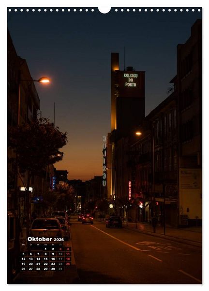 Produktbild: Porto Tag und Nacht (Wandkalender 2026 DIN A3 hoch), CALVENDO Monatskalender