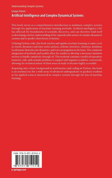 Produktbild: Artificial Intelligence and Complex Dynamical Systems