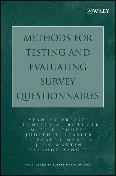 Produktbild: Methods for Testing and Evaluating Survey Questionnaires