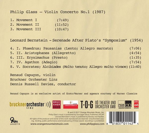 Produktbild: Violinkonzert 1/Serenade after Plato