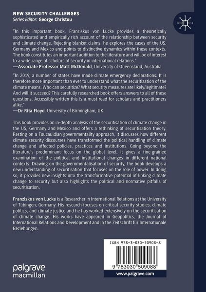 Produktbild: The Securitisation of Climate Change and the Governmentalisation of Security
