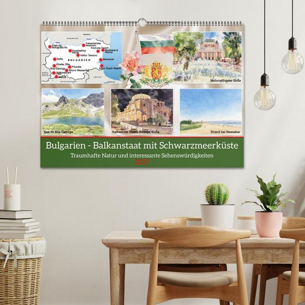 Produktbild: Bulgarien - Balkanstaat mit Schwarzmeerk&uuml;ste (Wandkalender 2027 DIN A2 quer), CALVENDO Monatskalender