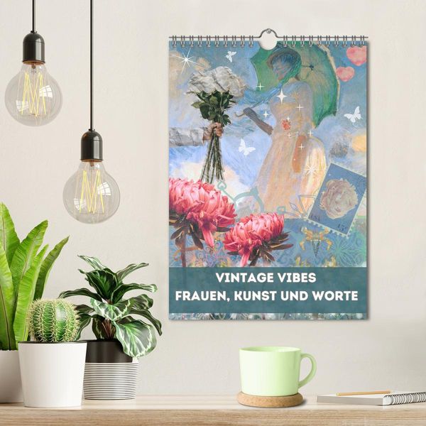 Produktbild: Vintage Vibes &ndash; Frauen, Kunst und Worte (Wandkalender 2026 DIN A4 hoch), CALVENDO Monatskalender