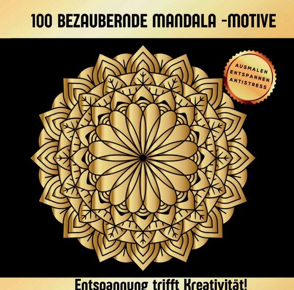 Produktbild: Mandala Malbuch f&uuml;r Erwachsene - 100 kunstvolle Motive f&uuml;r Erwachsene