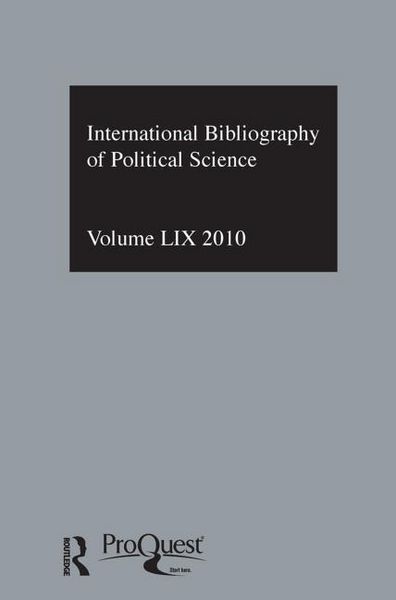 Produktbild: Scie, T: IBSS: Political Science: 2010 Vol.59