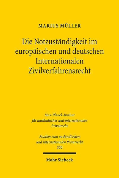 Produktbild: M&uuml;ller, M: Notzust&auml;ndigkeit im europ&auml;ischen und deutschen In
