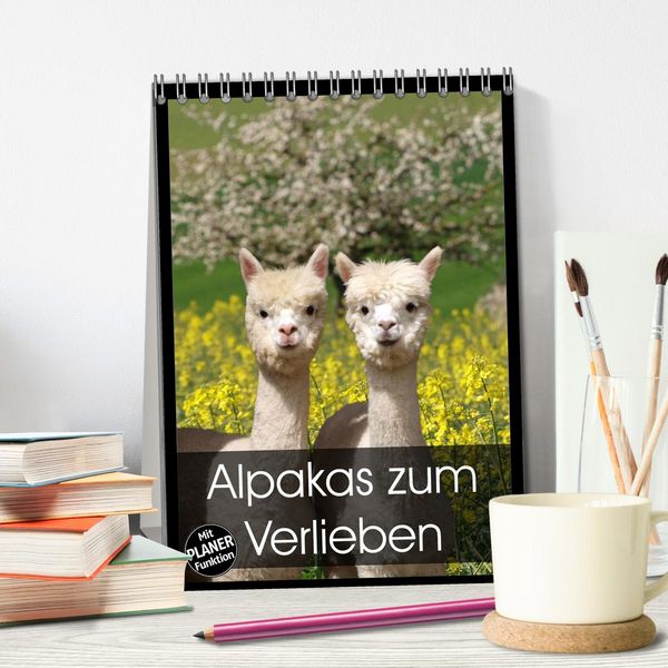 Produktbild: Alpakas zum Verlieben (Tischkalender 2026 DIN A5 hoch), CALVENDO Monatskalender