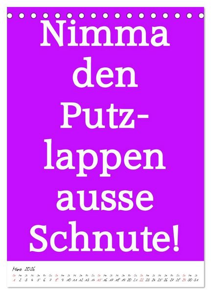 Produktbild: Spr&uuml;che aus&acute;m Pott (Tischkalender 2026 DIN A5 hoch), CALVENDO Monatskalender
