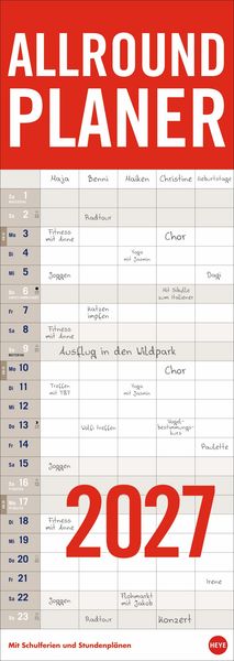 Produktbild: Allround-Familienplaner Vertical Kalender 2027