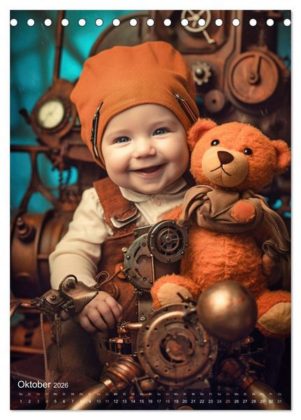Produktbild: Steampunk Kinderwelt (Tischkalender 2026 DIN A5 hoch), CALVENDO Monatskalender