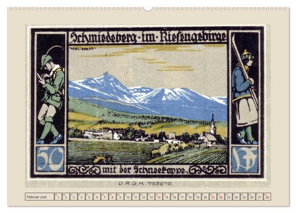 Produktbild: Gru&szlig; von der Schneekoppe (hochwertiger Premium Wandkalender 2026 DIN A2 quer), Kunstdruck in Hochglanz