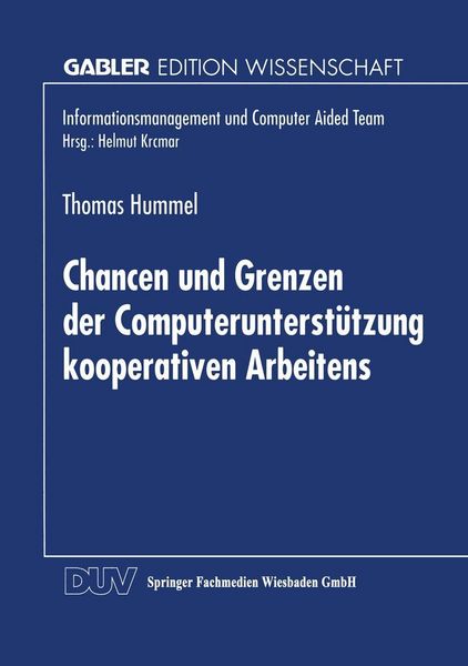Produktbild: Chancen und Grenzen der Computerunterst&uuml;tzung kooperativen Arbeitens