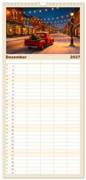 Produktbild: Familienplaner 2027 - USA &ndash; von Yellowstone bis Texas - Cowboys, Pr&auml;rie und Bisons mit 5 Spalten (Wandkalender, 21 x 45 cm) CALVENDO
