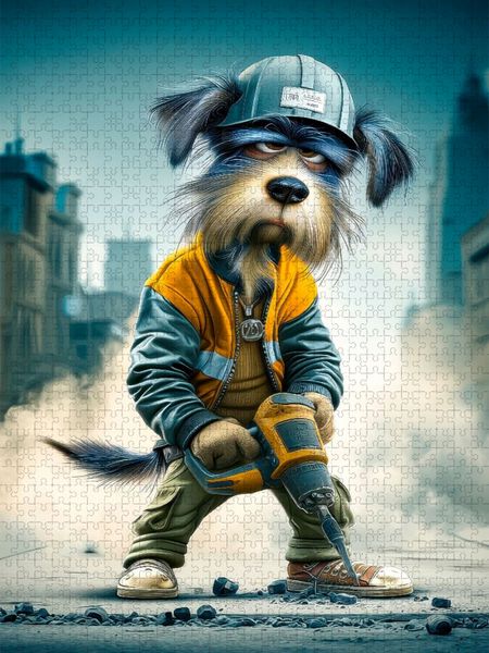 Produktbild: CALVENDO Puzzle Ich sag&acute;s Euch - ich bin der perfekte Stra&szlig;enbaumeister | 1000 Teile Lege-Gr&ouml;&szlig;e 64x48cm Foto-Puzzle f&uuml;r gl&uuml;ckliche Stunden