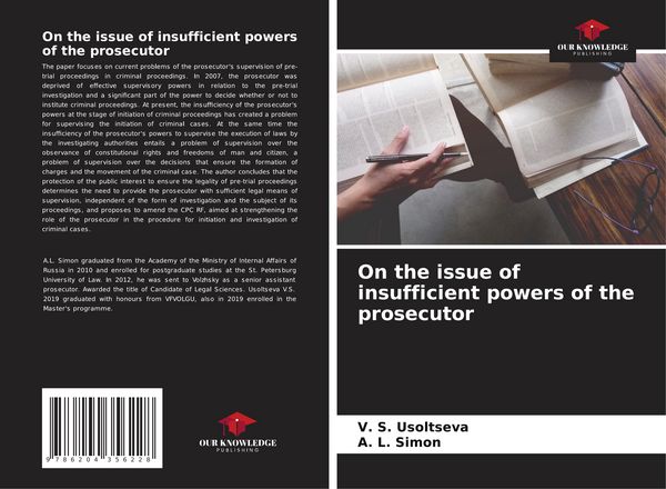 Produktbild: On the issue of insufficient powers of the prosecutor