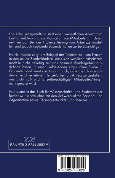 Produktbild: Arbeitszeitgestaltung in den neuen Bundesl&auml;ndern