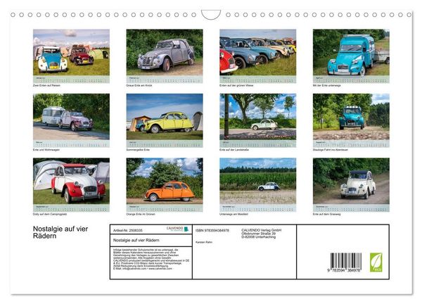 Produktbild: Nostalgie auf vier R&auml;dern (Wandkalender 2027 DIN A3 quer), CALVENDO Monatskalender